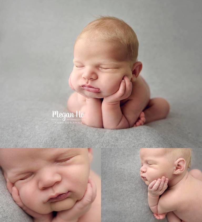 bedford nh newborn session sleeping baby boy in froggy pose