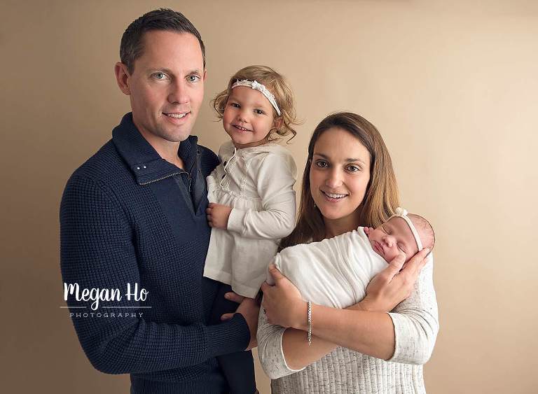 sweet New Hampshire newborn session family of four