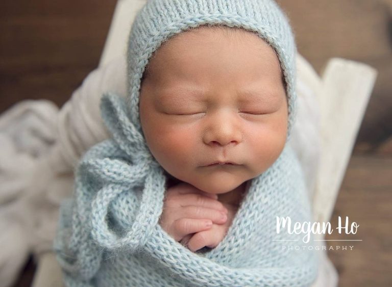 close up face of baby boy sleeping in nh newborn session