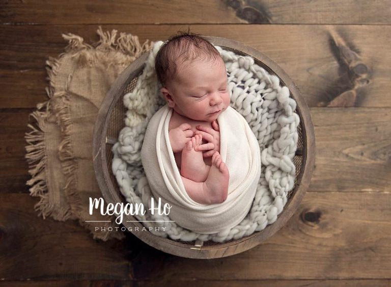 bedford nh newborn session baby boy sweetly sleeping in little bowl